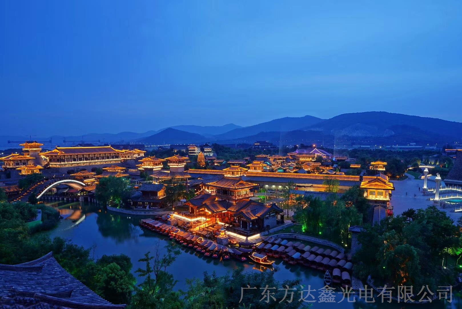 广东泓禧汇助力国内最大仿唐建筑群湖北襄阳唐城影视基地夜景亮化工程完美收官！