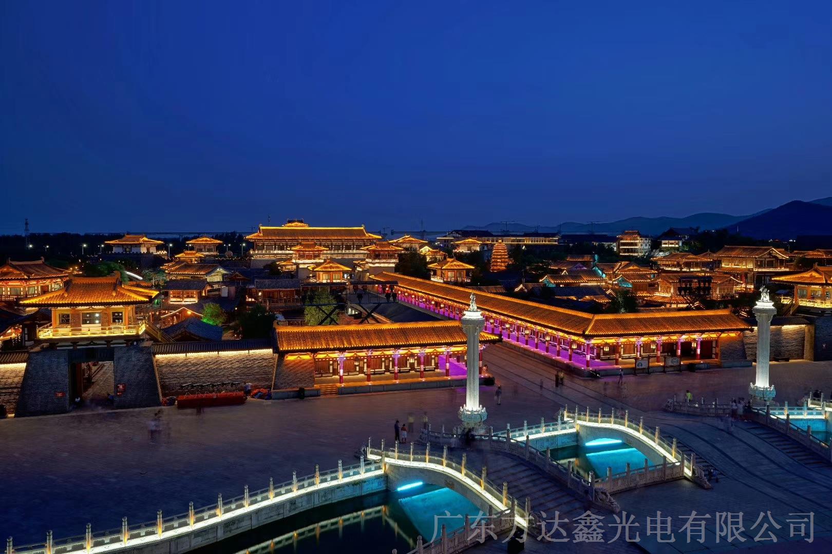 广东泓禧汇助力国内最大仿唐建筑群湖北襄阳唐城影视基地夜景亮化工程完美收官！