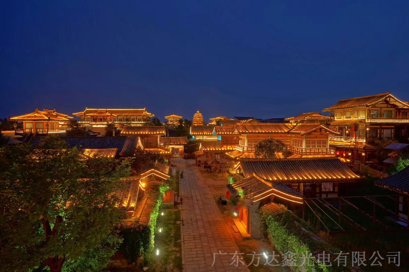 广东泓禧汇助力国内最大仿唐建筑群湖北襄阳唐城影视基地夜景亮化工程完美收官！
