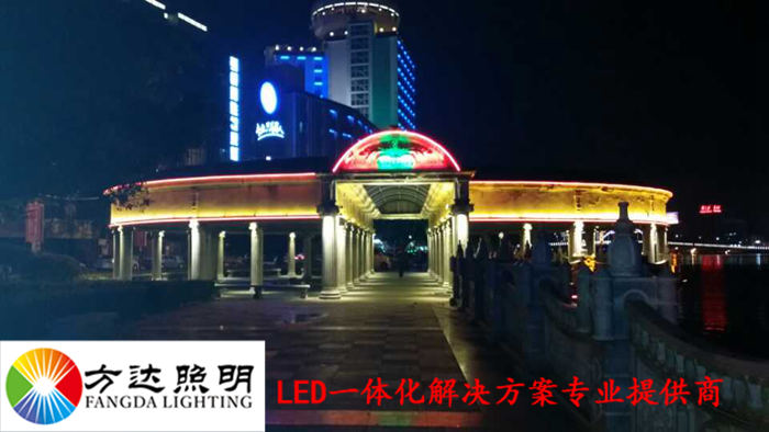 广东开平沿江路夜景亮化工程