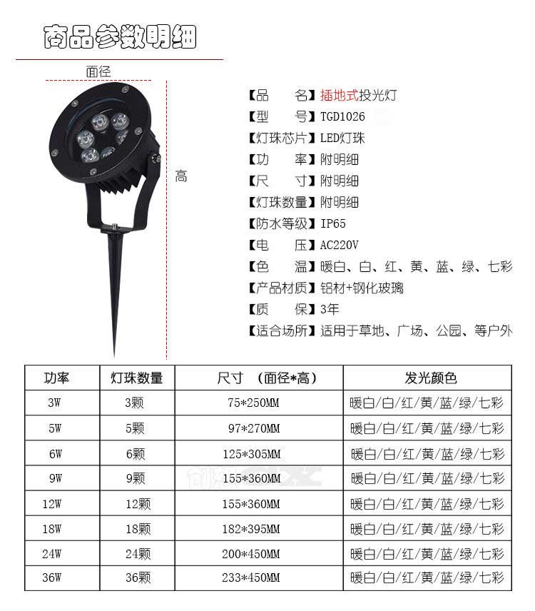 led地插灯,led插地灯,led草坪灯,照树灯,射树灯,户外防水插地灯,大功率插地灯,户外地插灯