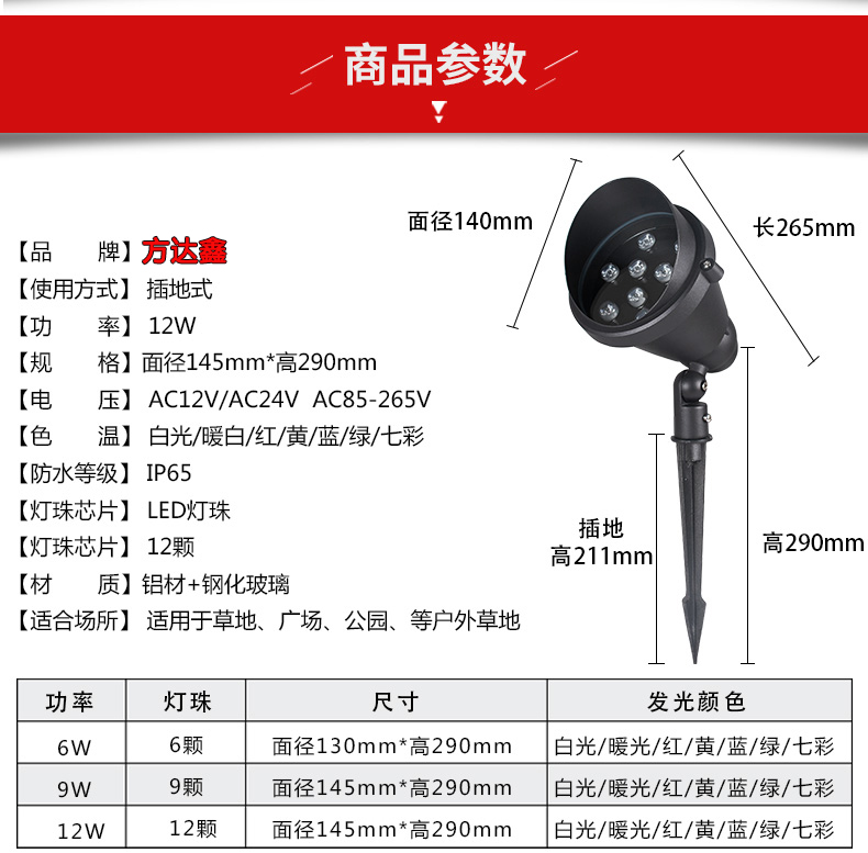 led插地投射灯