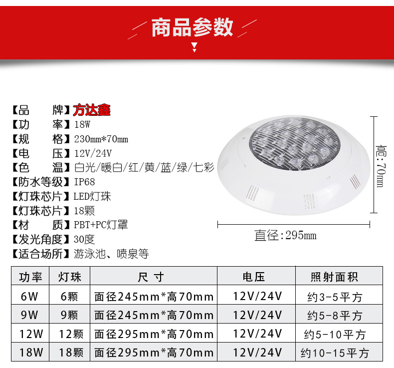 LED泳池壁灯